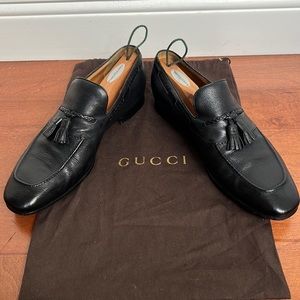 Men’s Gucci Black Leather Loafer Shoes